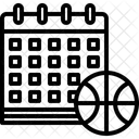 Fecha Del Partido De Baloncesto Fecha Del Partido Baloncesto Icono