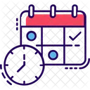 Fecha Limite Cronograma Calendario De Trabajo Icono