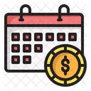 Calendario Dolar Dinero Icono