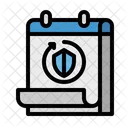 Calendario Seguro Coste Icon