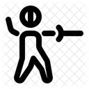 Fechten Kampf Schwerter Symbol