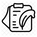 Feder Papier Zart Symbol