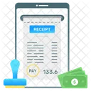 Fee Receipt Online Receipt Cash Receipt Icon