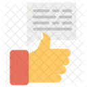 Positive Feedback Goodwill Thumbs Up Icon