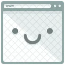 Smiling Webpage Feedback Icon