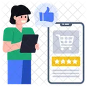 Avaliacoes De Compras Feedback De Compras Feedback De Clientes Ícone