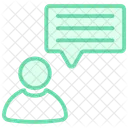 Icone De Linha Duotonica De Feedback Do Usuario Ícone
