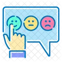 Feedback On Line Comentarios Emoticons Ícone