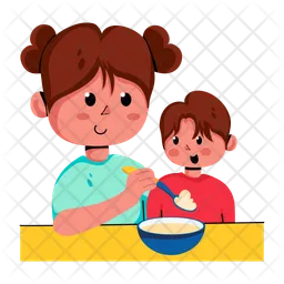 Feeding Child  Icon