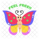 Feel Free Cute Butterfly Cute Insect Icon