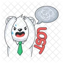 Feeling Lost Confused Bear Stressed Bear Icon