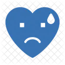 Sad Tear Heart Icon