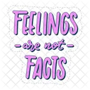 Feelings Are Not Facts Mental Health Psychology Icon