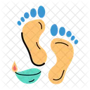 Feet Footprints Laxmi Icon