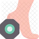 Feet Dumbbells Fitness Icon