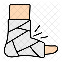 Feet pain Icon - Download in Colored Outline Style