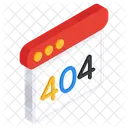 Fehler Seitenfehler Blockierte Website Symbol