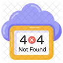 Cloud Fehler Fehler 404 Web Fehler Symbol