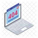 Fehler 404 Browserfehler Seite Nicht Gefunden Symbol