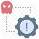 Fehler beim Cyberangriff  Symbol
