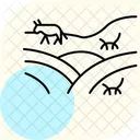 Feld Mit Tieren Symbol
