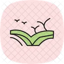Feld Mit Vogeln Feld Vogel Symbol
