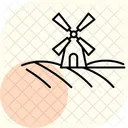 Feld Mit Windmuhle Symbol