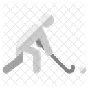 Feldhockey Athlet Schlager Icon