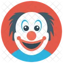 Clown Felice Faccia Bianca Burlone Del Circo Icon