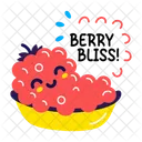 Felicidade De Frutas Vermelhas Sorriso Fruta Ícone