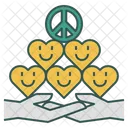 Felicidade paz emoji  Ícone