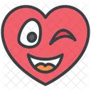 Corazon Emoji Cara Icono