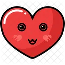 Establecer Icono De Corazon Emocion Emogi Icono