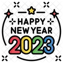 Feliz año nuevo 2023  Icono