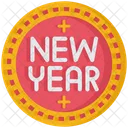 Feliz año nuevo pegatina  Icono