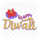 Feliz Diwali Loto Saludo Dewali Icono