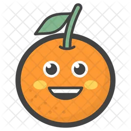 Laranja feliz Emoji Ícone