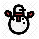 Feliz Muneco De Nieve Navidad Navidad Icono