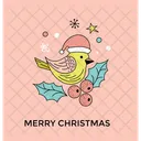Feliz Natal Cartao Postal Ícone