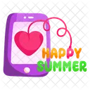 Feliz Verano Amor Movil Corazon Movil Icon