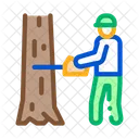 Tree Felling Worker Icône