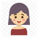 Female Cartoon Character Icon