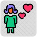 Valentine Day Female Heart Icon