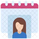 Female User Calendar Icon