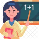 Female Teacher Mathematics Icon