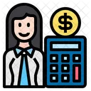 Female Accountant  Icon