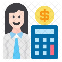 Female Accountant  Icon