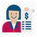 Female Accountant Accountant Female Finance Icon