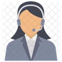 Female Agent Agent Customer Support Icon