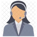 Female Agent Agent Customer Support Icon